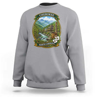 Vintage Great Smoky Mountains Sweatshirt Cherokee North Carolina Landscape