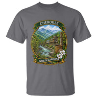 Vintage Great Smoky Mountains T Shirt Cherokee North Carolina Landscape