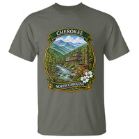 Vintage Great Smoky Mountains T Shirt Cherokee North Carolina Landscape