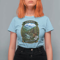 Vintage Great Smoky Mountains T Shirt For Women Cherokee North Carolina Landscape