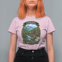 Vintage Great Smoky Mountains T Shirt For Women Cherokee North Carolina Landscape
