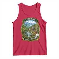 Vintage Great Smoky Mountains Tank Top Cherokee North Carolina Landscape