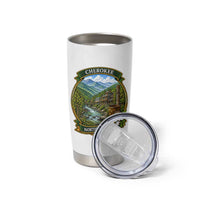 Vintage Great Smoky Mountains Tumbler Cup Cherokee North Carolina Landscape