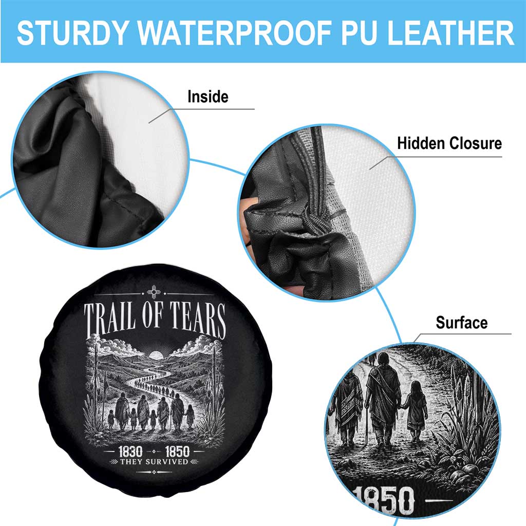 Cherokee History Native American Vintage Gift Spare Tire Cover They Survived Trail Of Tears