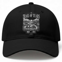 Cherokee History Native American Vintage Gift Baseball Cap They Survived Trail Of Tears