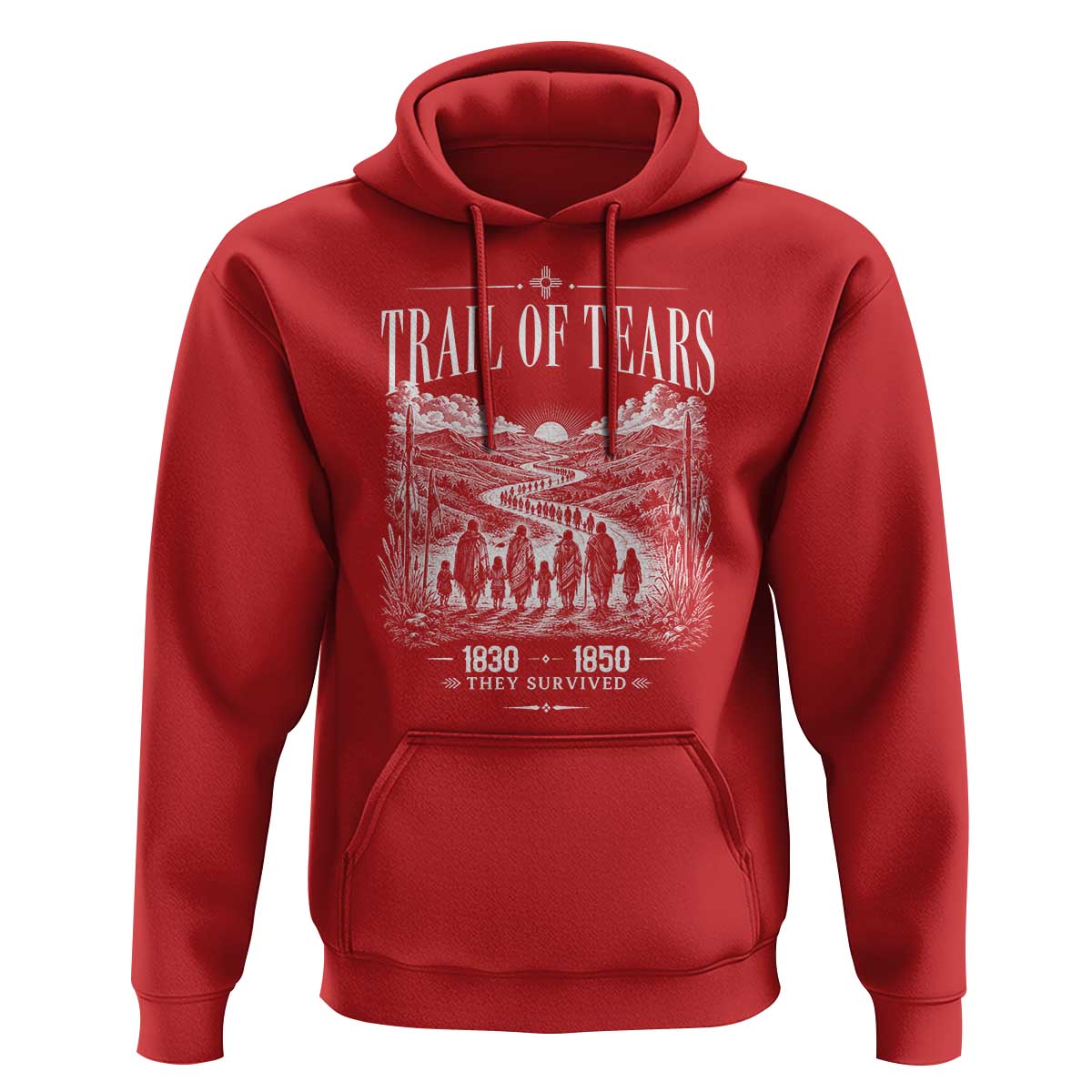 Cherokee History Native American Vintage Gift Hoodie They Survived Trail Of Tears