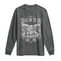 Cherokee History Native American Vintage Gift Long Sleeve Shirt They Survived Trail Of Tears
