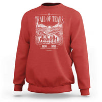 Cherokee History Native American Vintage Gift Sweatshirt They Survived Trail Of Tears