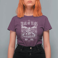 Cherokee History Native American Vintage Gift T Shirt For Women They Survived Trail Of Tears