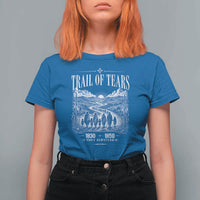 Cherokee History Native American Vintage Gift T Shirt For Women They Survived Trail Of Tears