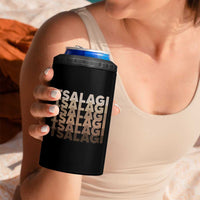 Cherokee Tsalagi Heritage Pride Stacked Typography 4 in 1 Can Cooler Tumbler
