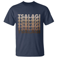 Cherokee Tsalagi Heritage Pride Stacked Typography T Shirt