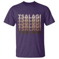Cherokee Tsalagi Heritage Pride Stacked Typography T Shirt