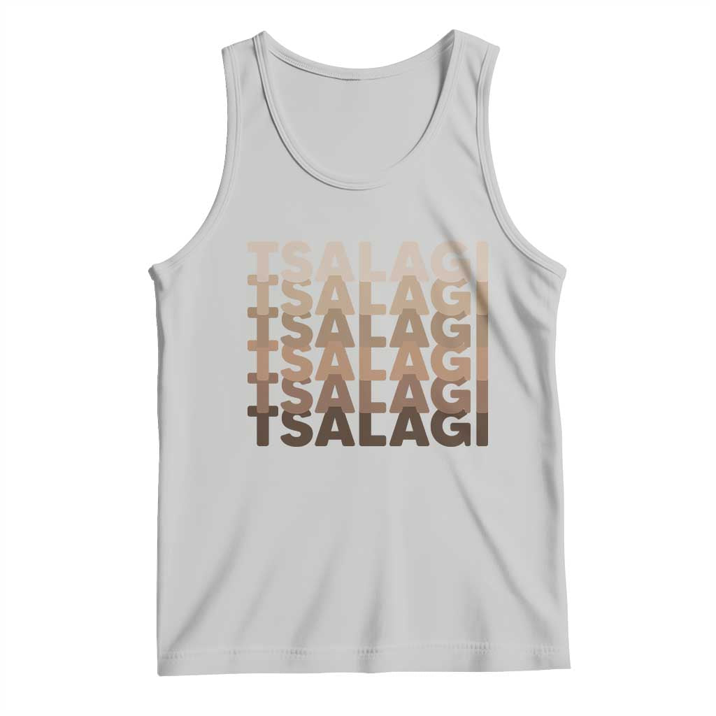 Cherokee Tsalagi Heritage Pride Stacked Typography Tank Top