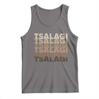 Cherokee Tsalagi Heritage Pride Stacked Typography Tank Top