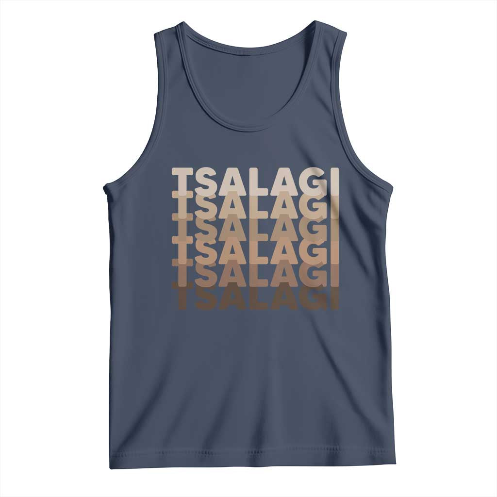 Cherokee Tsalagi Heritage Pride Stacked Typography Tank Top