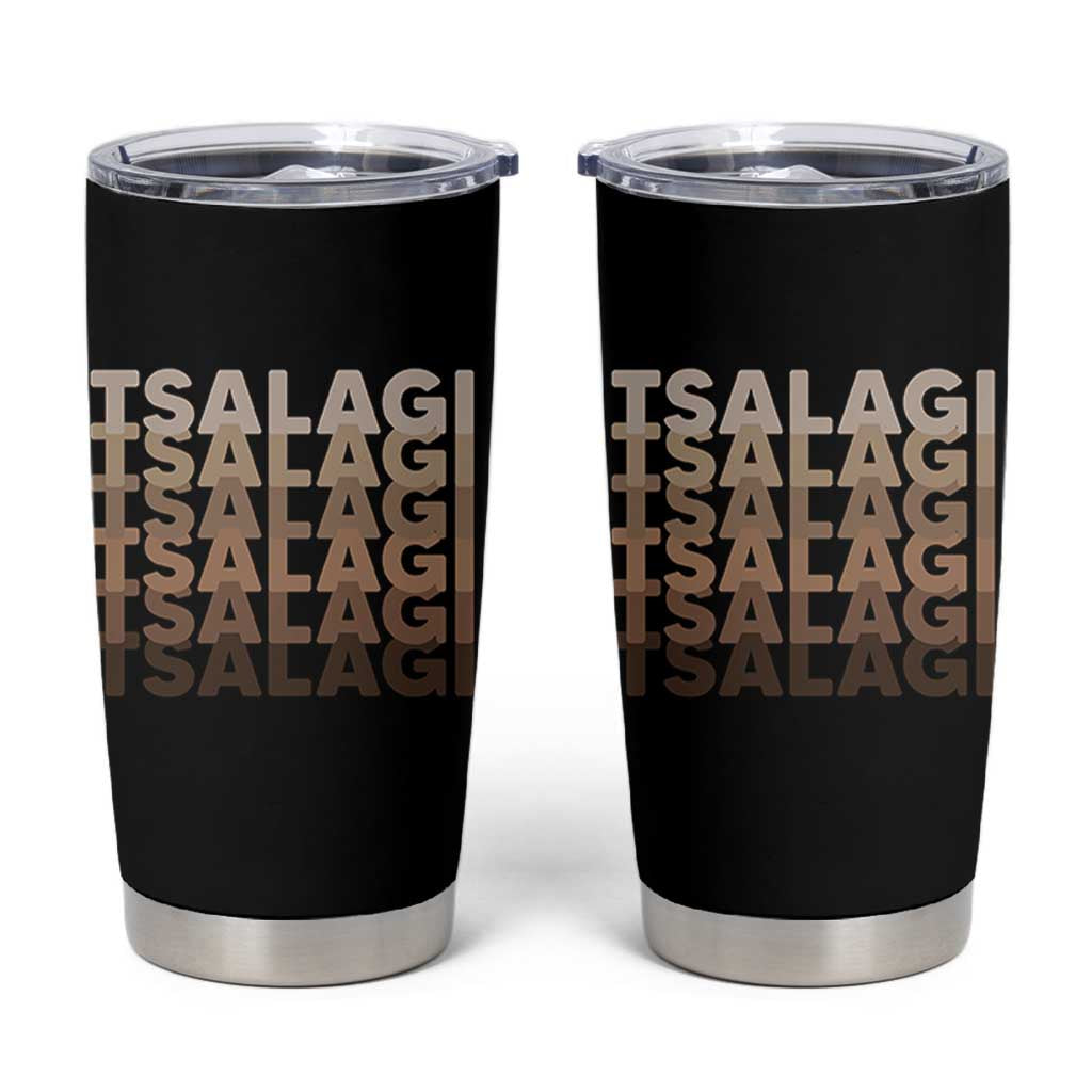 Cherokee Tsalagi Heritage Pride Stacked Typography Tumbler Cup