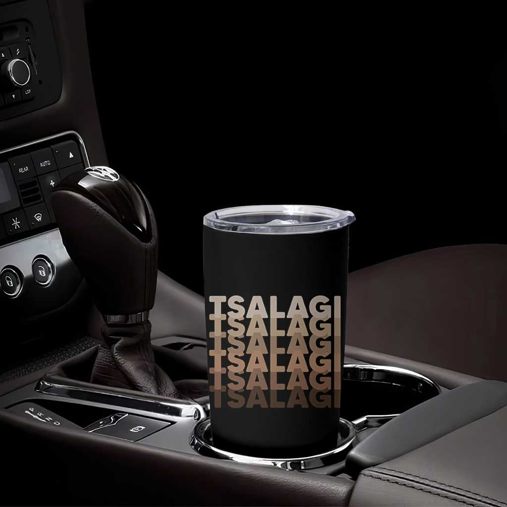 Cherokee Tsalagi Heritage Pride Stacked Typography Tumbler Cup