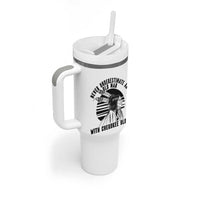 Never Underestimate An Old Man With Cherokee Blood Tumbler With Handle Native American Heritage Gift