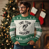 Funny The Fish Whisperer Ugly Christmas Sweater Fishing Lover Angler Gift