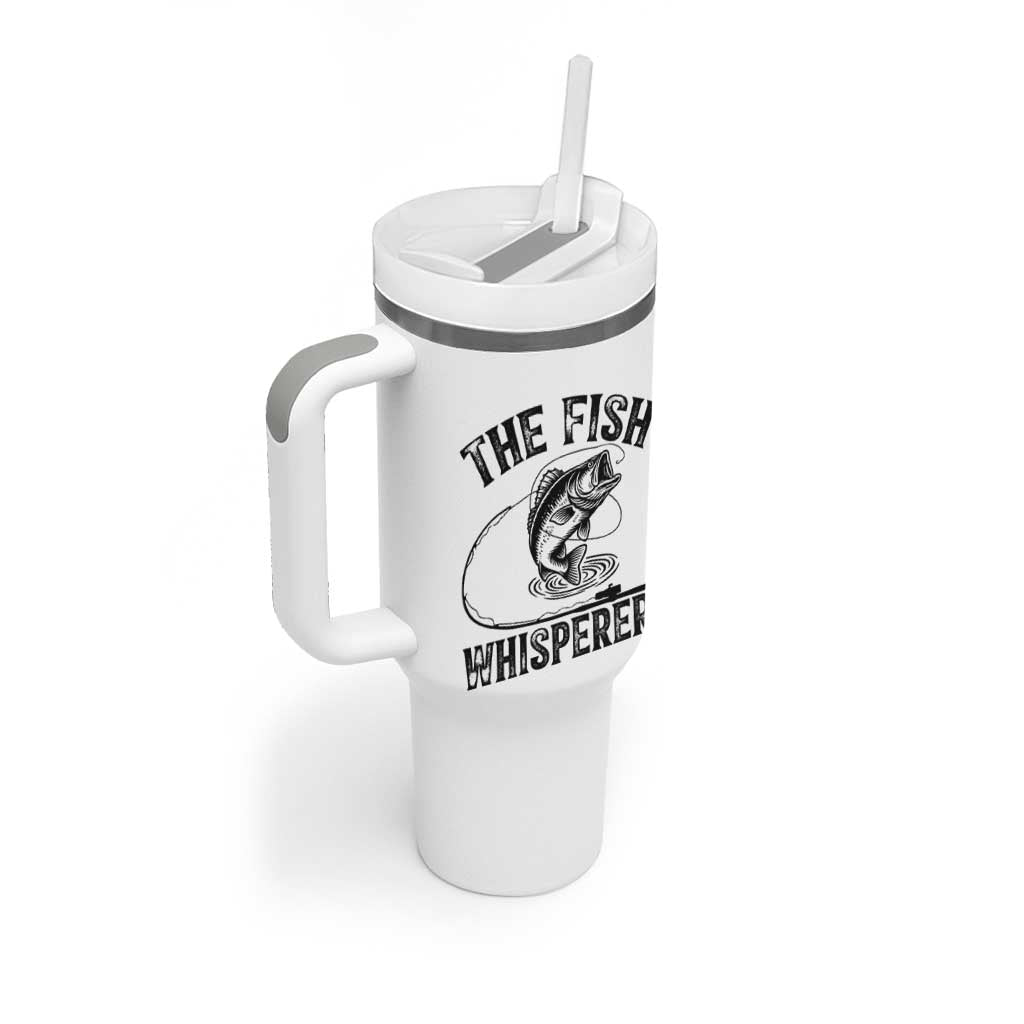 Funny The Fish Whisperer Tumbler With Handle Fishing Lover Angler Gift