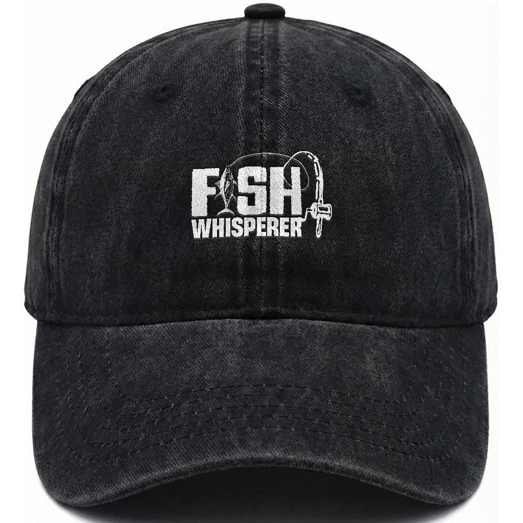 The Fish Whisperer Washed Cotton Baseball Cap Fish Lover Humor