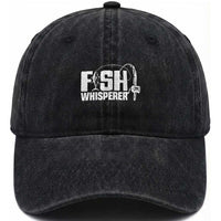 The Fish Whisperer Washed Cotton Baseball Cap Fish Lover Humor