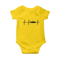 Fish And Forest Fishing Lover Heartbeat Gift Baby Onesie - Wonder Print Shop