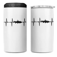 Fish And Forest Fishing Lover Heartbeat Gift 4 in 1 Can Cooler Tumbler