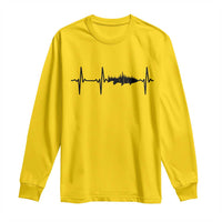 Fish And Forest Fishing Lover Heartbeat Gift Long Sleeve Shirt - Wonder Print Shop