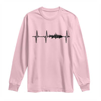 Fish And Forest Fishing Lover Heartbeat Gift Long Sleeve Shirt - Wonder Print Shop