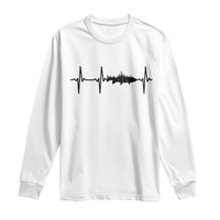 Fish And Forest Fishing Lover Heartbeat Gift Long Sleeve Shirt - Wonder Print Shop