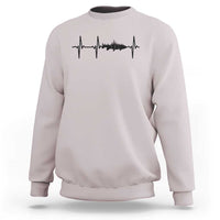 Fish And Forest Fishing Lover Heartbeat Gift Sweatshirt - Wonder Print Shop