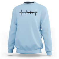 Fish And Forest Fishing Lover Heartbeat Gift Sweatshirt - Wonder Print Shop