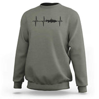 Fish And Forest Fishing Lover Heartbeat Gift Sweatshirt - Wonder Print Shop