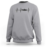 Fish And Forest Fishing Lover Heartbeat Gift Sweatshirt - Wonder Print Shop