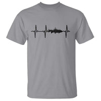 Fish And Forest Fishing Lover Heartbeat Gift T Shirt - Wonder Print Shop
