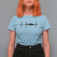 Fish And Forest Fishing Lover Heartbeat Gift T Shirt For Women - Wonder Print Shop