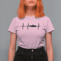Fish And Forest Fishing Lover Heartbeat Gift T Shirt For Women - Wonder Print Shop