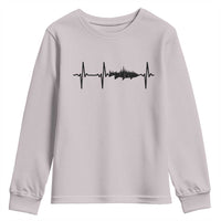 Fish And Forest Fishing Lover Heartbeat Gift Youth Sweatshirt - Wonder Print Shop
