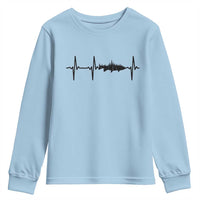Fish And Forest Fishing Lover Heartbeat Gift Youth Sweatshirt - Wonder Print Shop