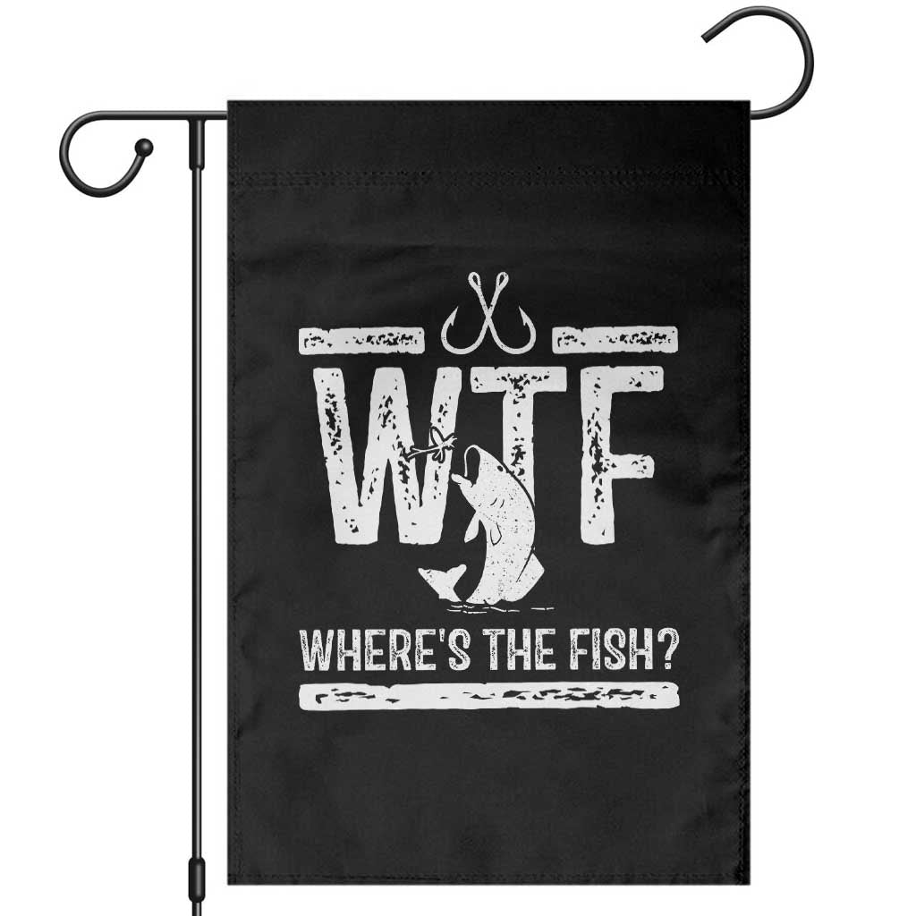 Where Is The Fish Garden Flag Funny WTF Fishing Gift - Wonder Print Shop