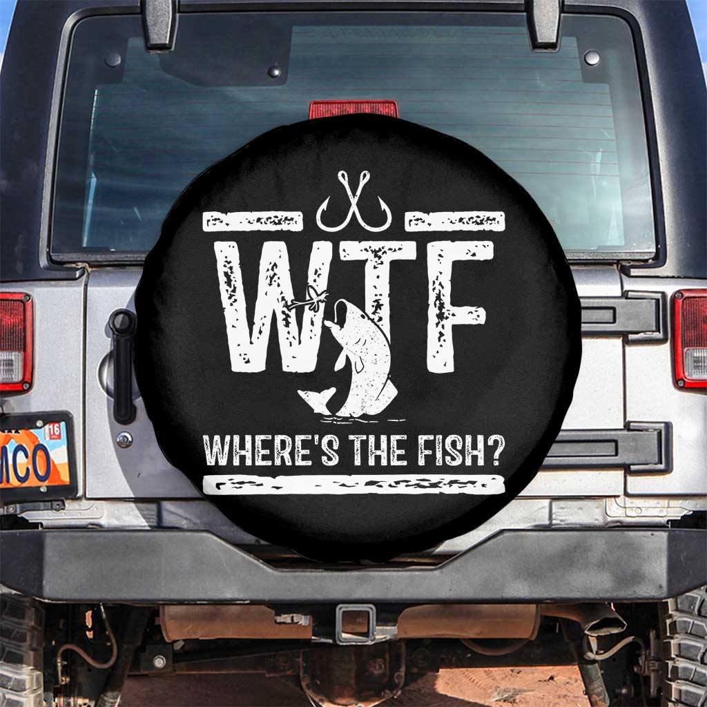 Where Is The Fish Spare Tire Cover Funny WTF Fishing Gift - Wonder Print Shop