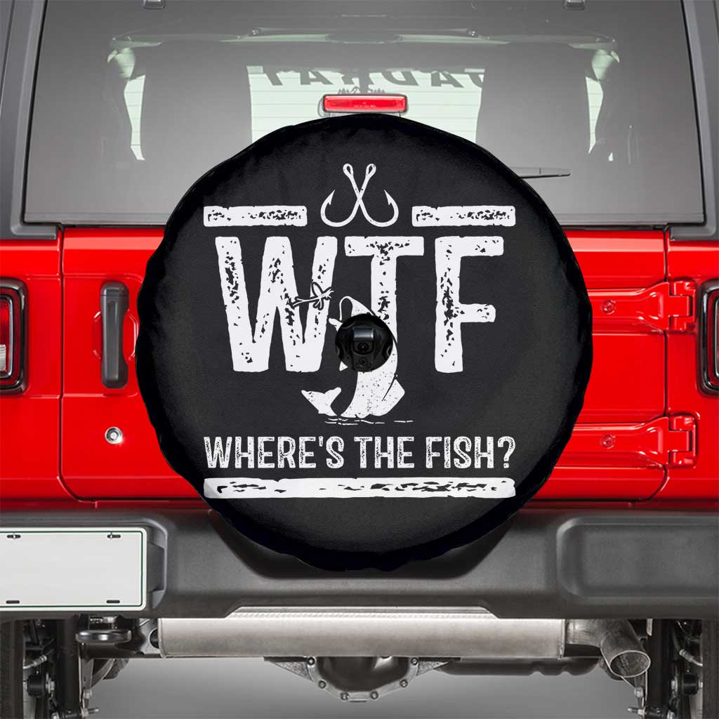 Where Is The Fish Spare Tire Cover Funny WTF Fishing Gift - Wonder Print Shop