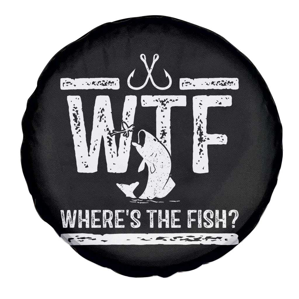Where Is The Fish Spare Tire Cover Funny WTF Fishing Gift - Wonder Print Shop