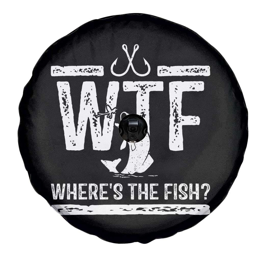 Where Is The Fish Spare Tire Cover Funny WTF Fishing Gift - Wonder Print Shop