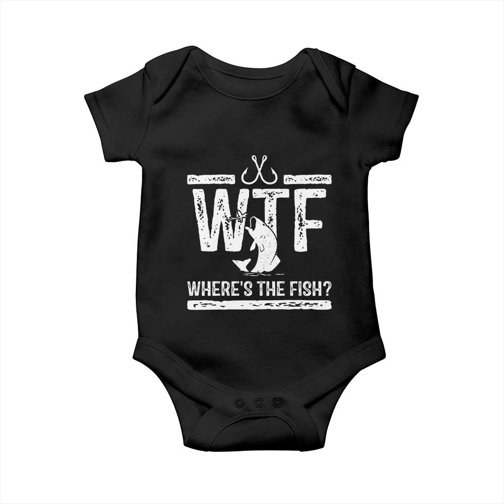Where Is The Fish Baby Onesie Funny WTF Fishing Gift - Wonder Print Shop