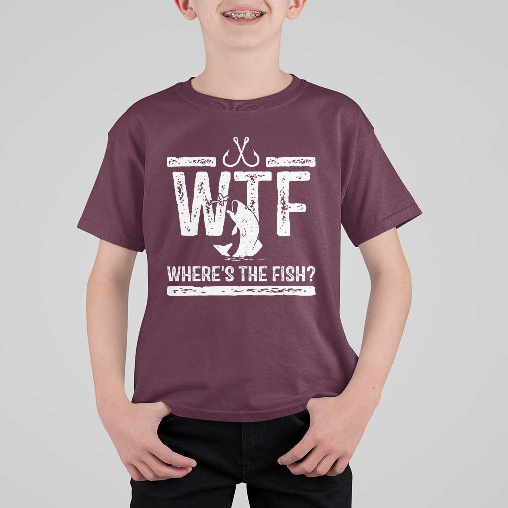 Where Is The Fish T Shirt For Kid Funny WTF Fishing Gift - Wonder Print Shop