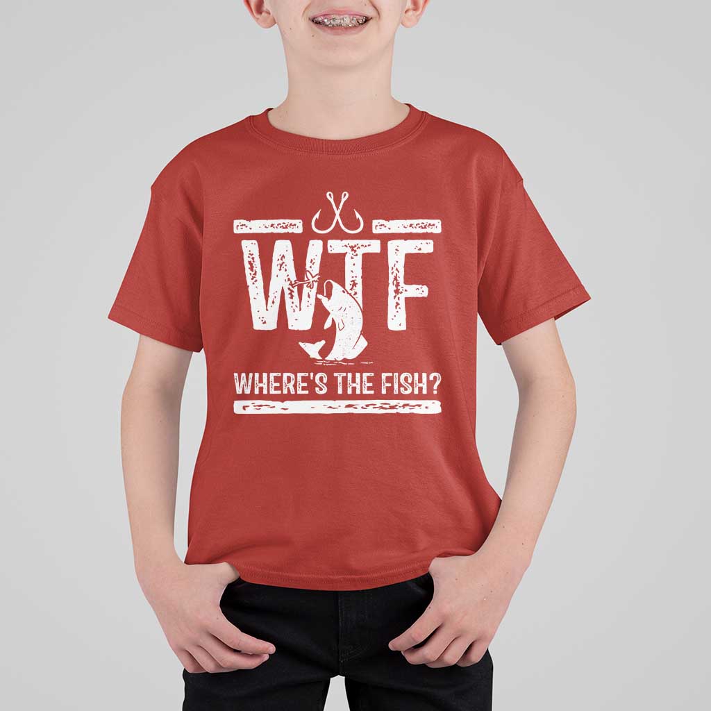 Where Is The Fish T Shirt For Kid Funny WTF Fishing Gift - Wonder Print Shop