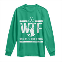 Where Is The Fish Long Sleeve Shirt Funny WTF Fishing Gift - Wonder Print Shop